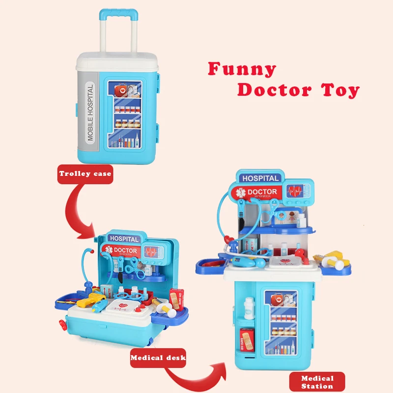 
Pretend Play Learning Toy doctor set toy educational 4 in 1 Doctor Toys Kit with light and sound for kids 