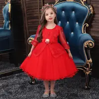 

New arrival Christmas evening dress Children's birthday party dress for 6 years old lovely Flower girl Bridesmaid Dress