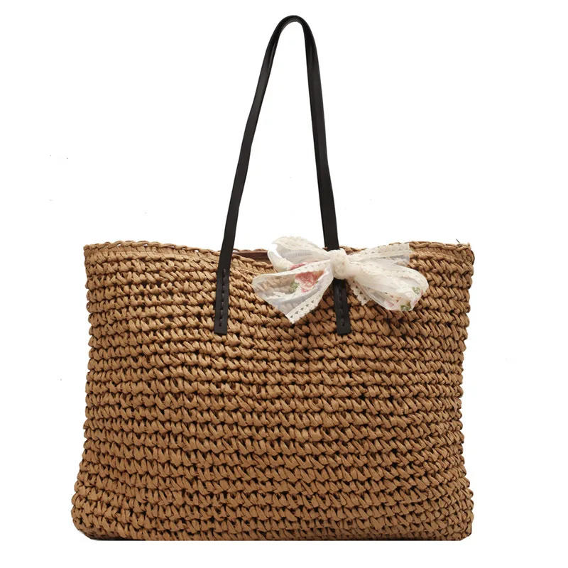 

Straw women's bag fashion woven leisure vacation beach bag 2021 new shopping bag