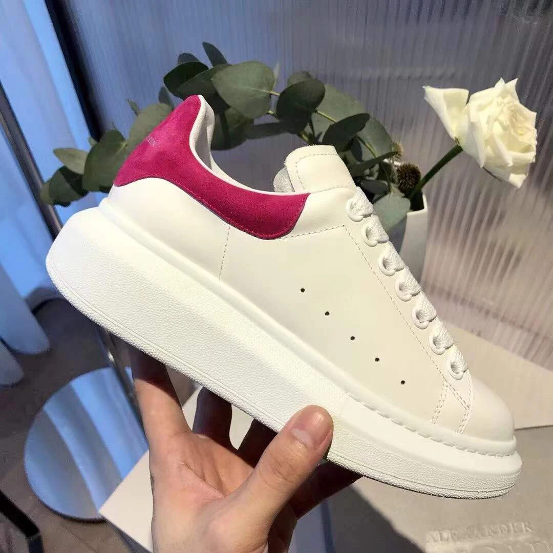 

2022 design alexanderalexand mc queen original luxury sneaker women genuine leather white sneaker ladies mc queen shoes