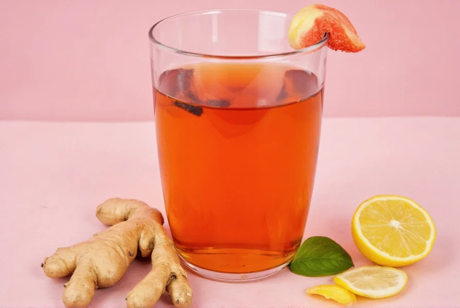 Woman preparing fresh ginger tea for menstrual relief
