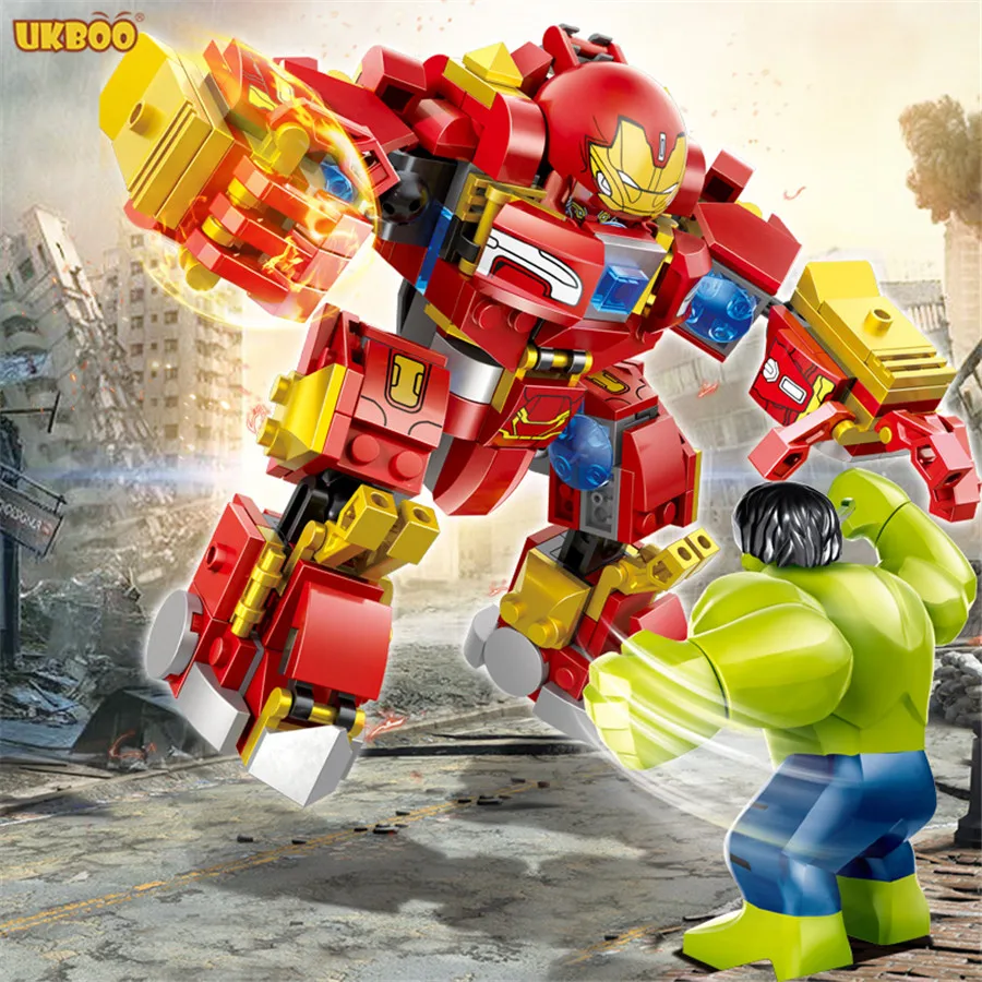 

UKBOO Free Shipping Super Movie Hero Children Educational Toys Figures Brick Building Block