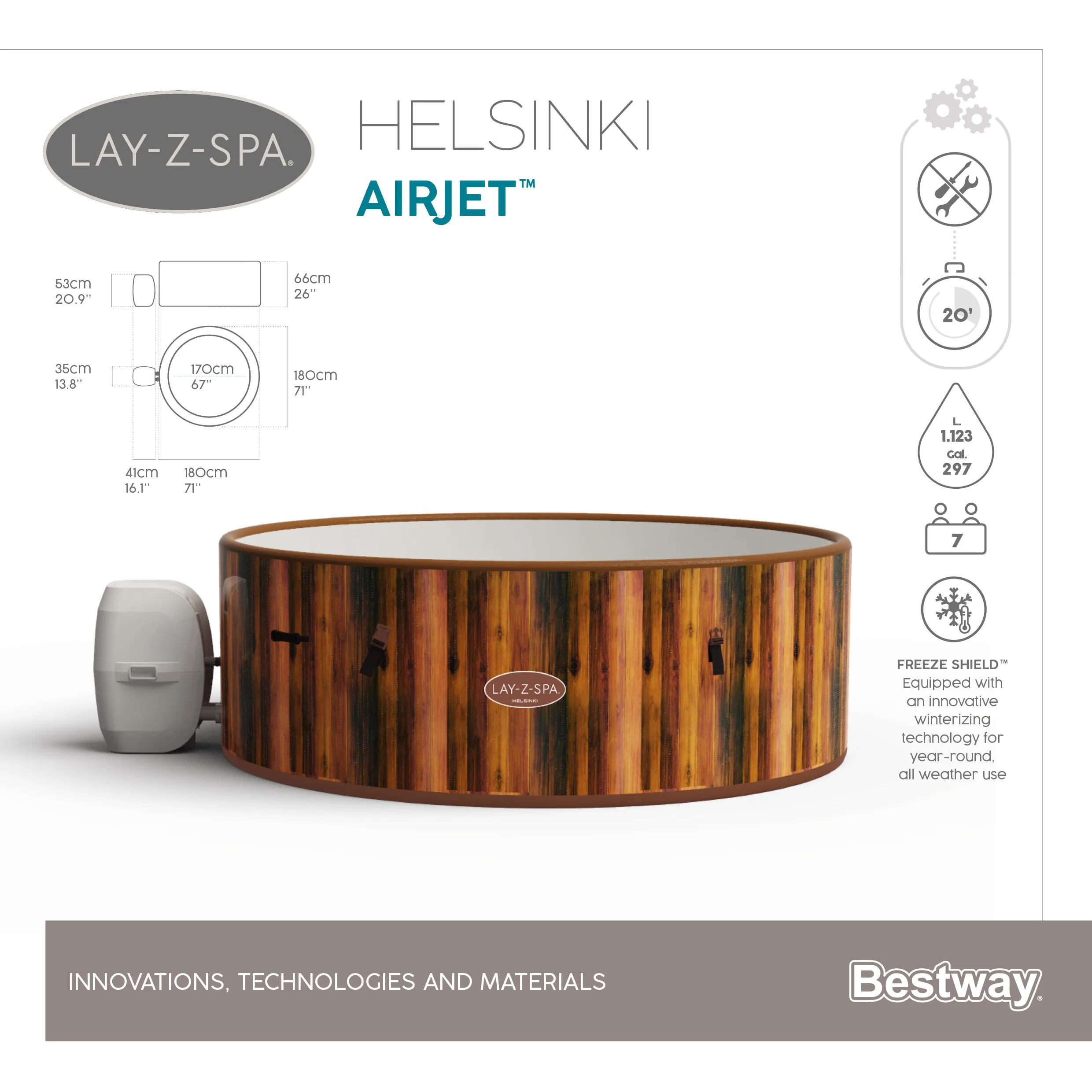 Bestway 60025 Helsinki Airjet Bahamas Airjet Swim Cheap Outdoor Tubs