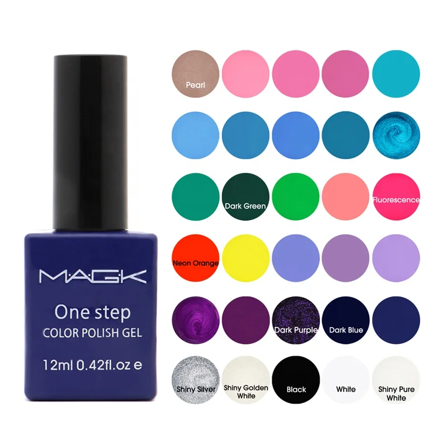 

RTS MAGK ONE STEP No.077 Christmas sale nails supplies manufacturer colors nail gel soak off OEM Uv gel nail polish., 96 colors