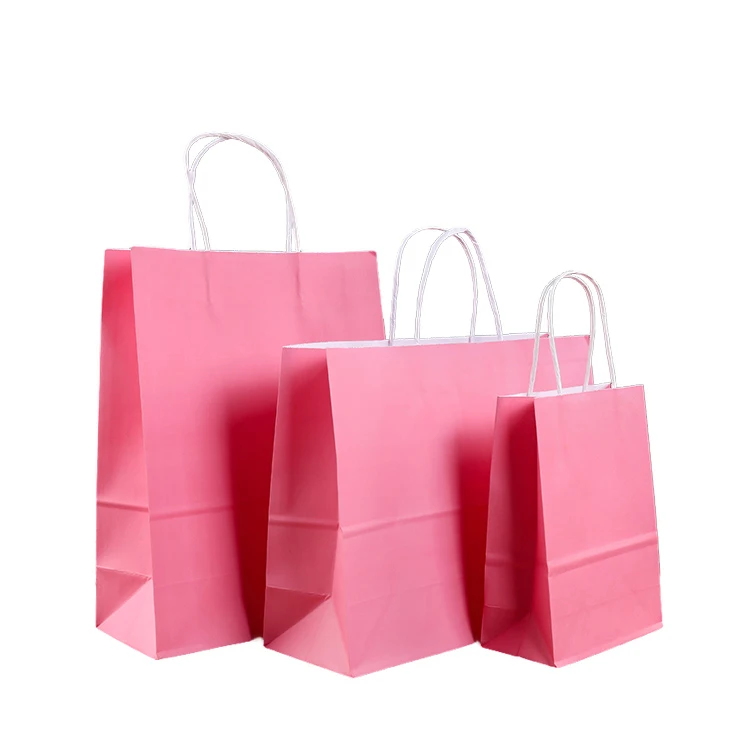 
Custom Your Own Logo Size Color Cheap Food Take Away Bown kraft Paper Bag with handle 