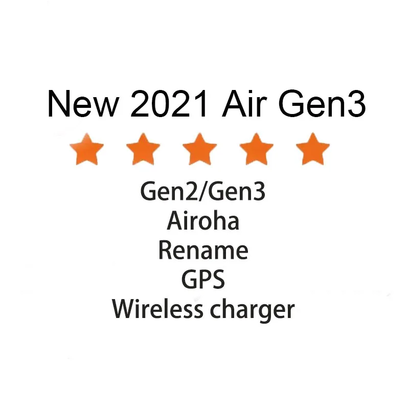 

2021 Best Quality Original Logo Box Spatial Audio New Air Gen 3 Air 3 Gen3 Wireless Earphone Earbuds