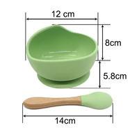 

Stay Put Suction Bowl, Silicone Toddler Divided Plate, Feeding bowl With Spoon and Bowl Dining Set Baby bowls