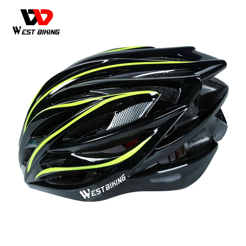 

WEST BIKING Fashionable Helmet Cycling Safety Mountain Road Bike Helmet Wholesale Outdoor Sports Riding Bicycle Helmets, Blue black/yellow black/green black/red black