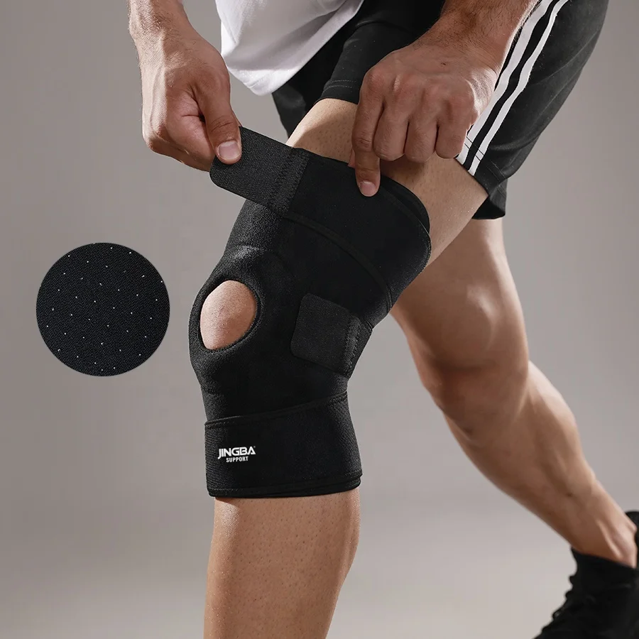 VBOSi 1 Piece Breathable Adjustable Knee Pad Support Patella Stabilizer with Ventilation Holes for Basketball