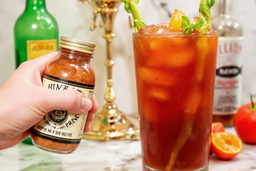 Large pitcher of Bloody Mary mix