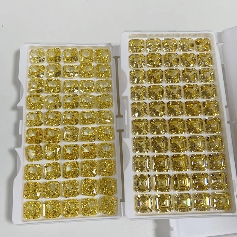 

Beautiful Style Jewelry Making Diamond Wholesale Imitation USA Natural Fancy Intense Yellow Diamond Loose Stone