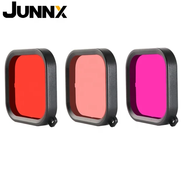 

Junnx Snorkel Lens Red Color Filter kit for GoPro HERO 10 9 8 7 Black original Housing Case Accessories, Black + red + yellow