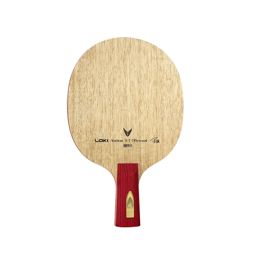 

LOKI Violent7 V7 pingpong bat pure 7 layer wooden professional the latest model table tennis blade, Wood color