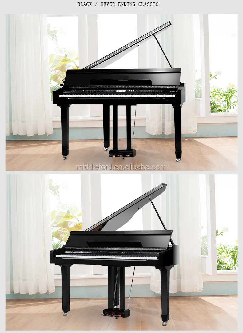 Walnut Digital Grand Piano with Accessories - MIDDLEFORD