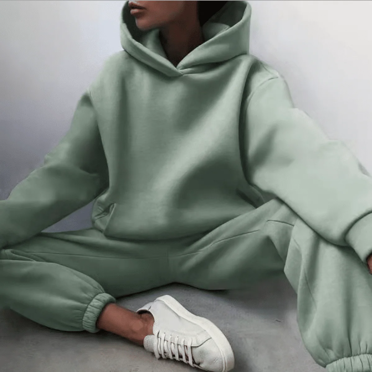 

Drop shipping cotton jogging men tracksuit sweatshirts women's hoodies two piece pant sets, Picture color