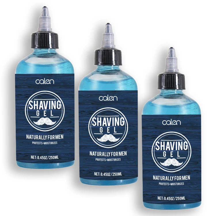 

Custom Logo Clear Moisturizing Beard Shaving Gel Aloe Vera Non-Irritating Shaving Gel for Men