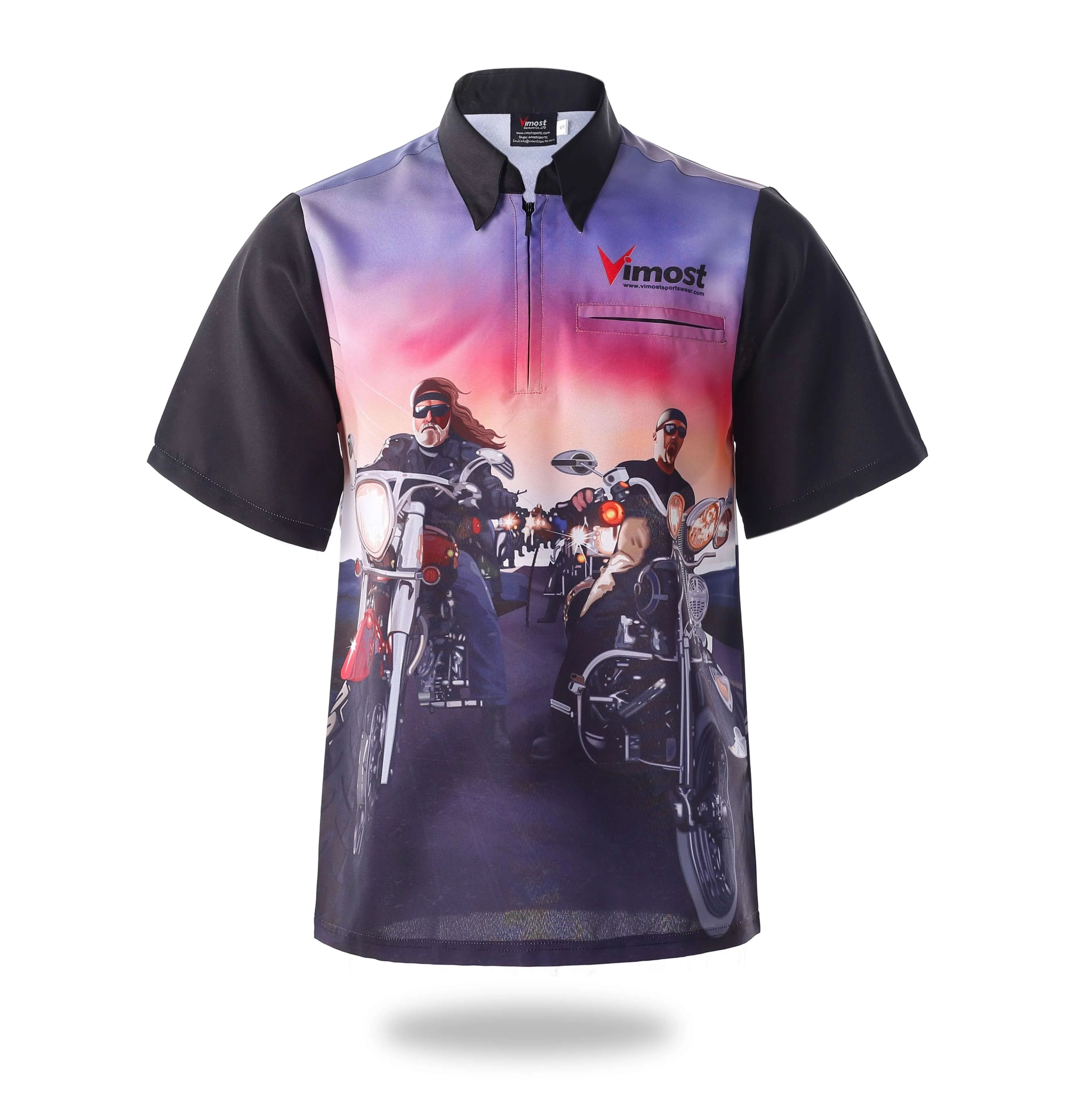 

Custom Design Pit Racing Shirts Full Sublimation Crew Shirts Motorcycle Shirts