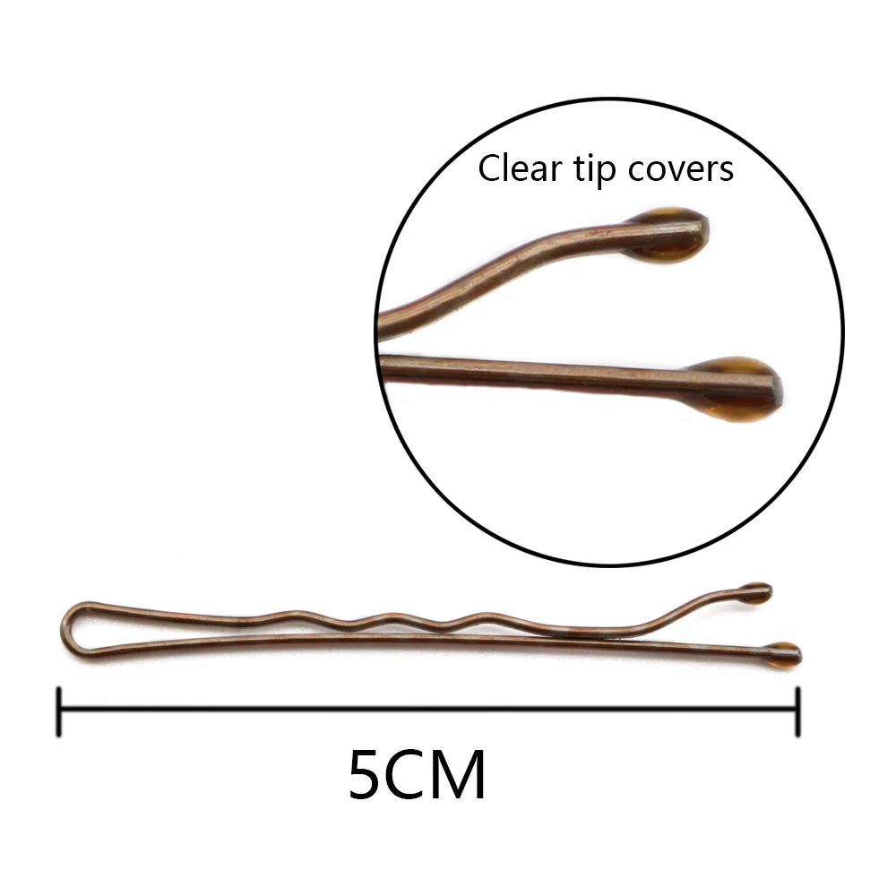 
Lirong 200pcs Metal Bobby Pins Black Hair Clips grips with box for Hair Decoration (Brown/Box) 