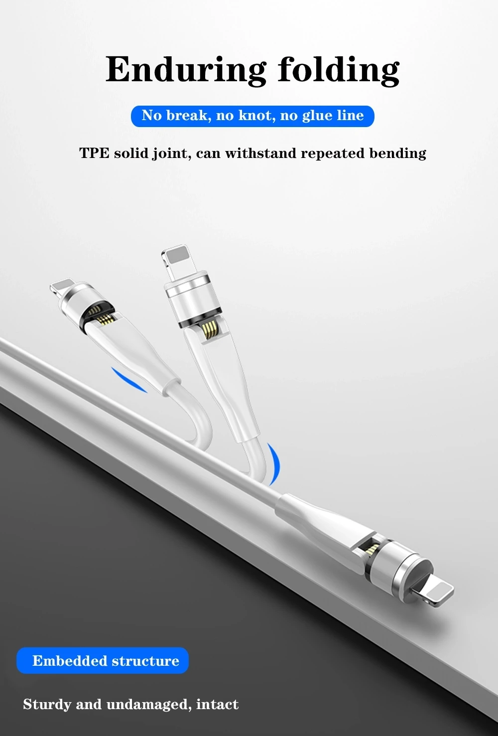 High quality 540 degrees magnetic charger cables Fast charging for phone - ANKUX.COM