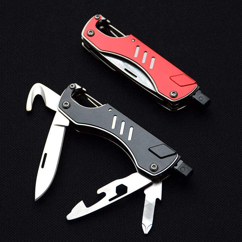 

Portable Camping Tool EDC Stainless Steel Survival Folding Multi-Tool Multifunctional Pocket Knife