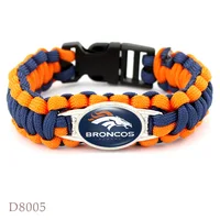 

manufacturer custom america football 32 teams logo plastic buckle 25cm new nfl paracord sports montre bracelet