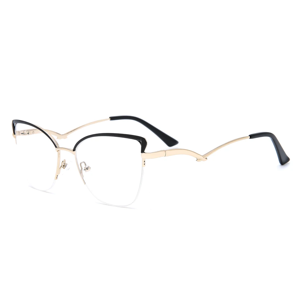 

New Progressive Eyeglasses Anti Blue Light Blocking Optical Metal Frame Fashion Designer Computer Glasses For Men Women OEM