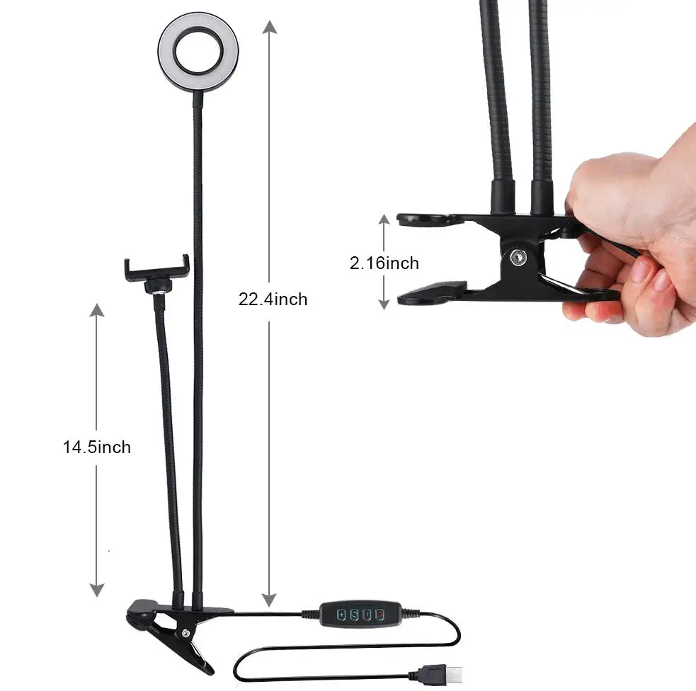 

Cheap Factory Price ring led light, Black