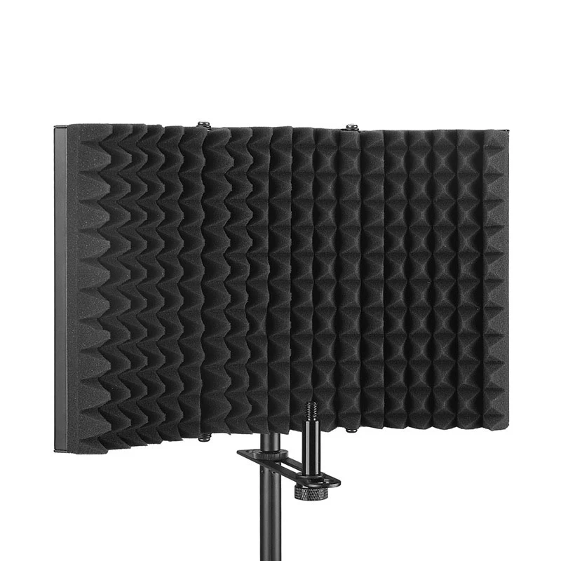 

Custom Studio recording microphone Acoustic Shield Acoustic Reflection Filter Enclosures sound-proof shield folding, Black