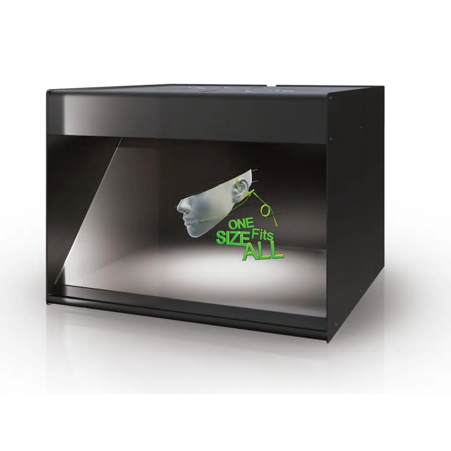 

180 degree view LCD Pyramid 3d hologram glass box