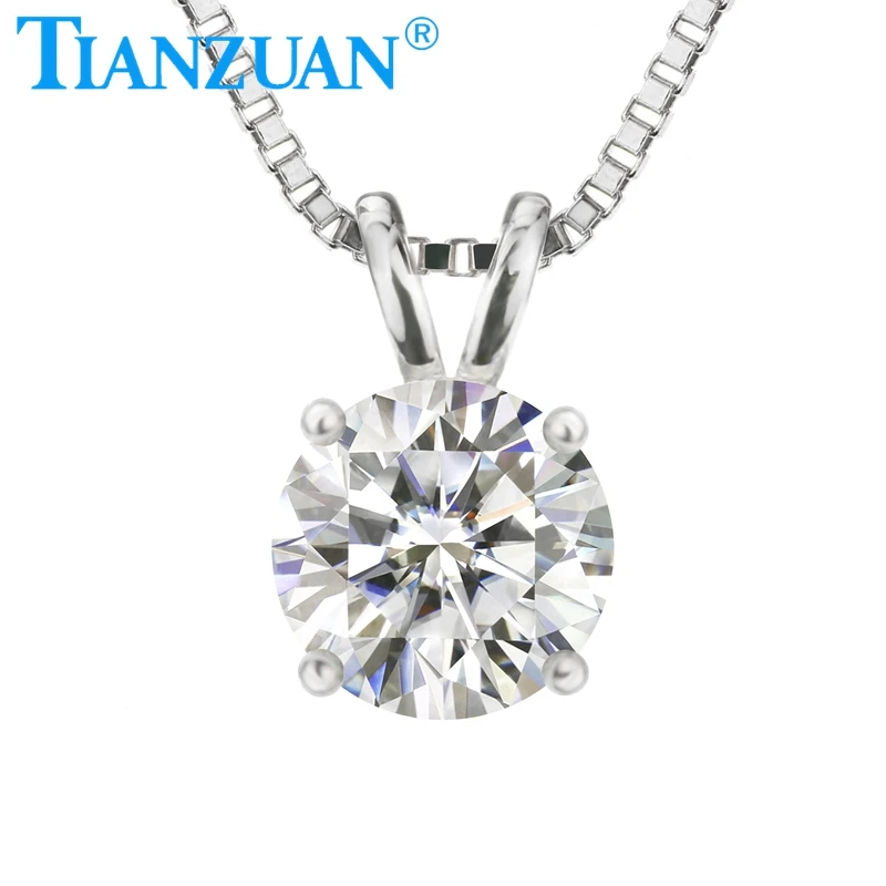 

DF white moissanite pendants 925 stering silver nacklace fashion jewelry for women