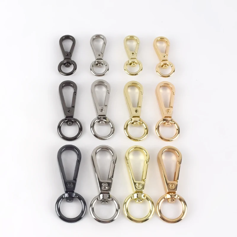 

Meetee F3-43 8/10/13mm O Tail Dog Buckle Hardware Accessory Alloy Snap Hook Buckles for Handbag Purse Chain Swivel Clasp Buckle, Gold/light gold/silver/gun/bronze