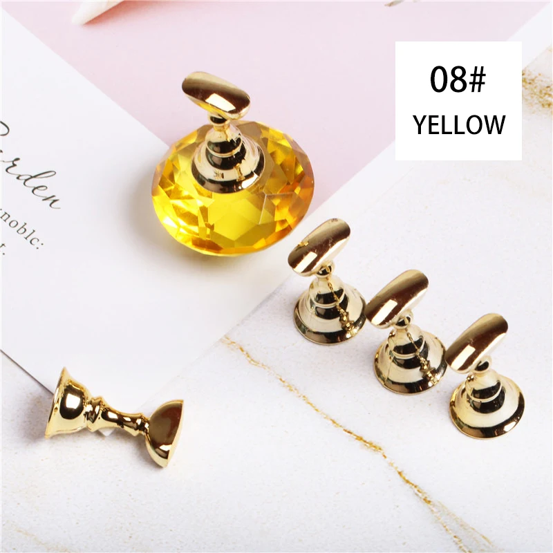 

Nail Art Crystal Base Training Holder Tool Nail Tray Magnetic Nail, 6 colors