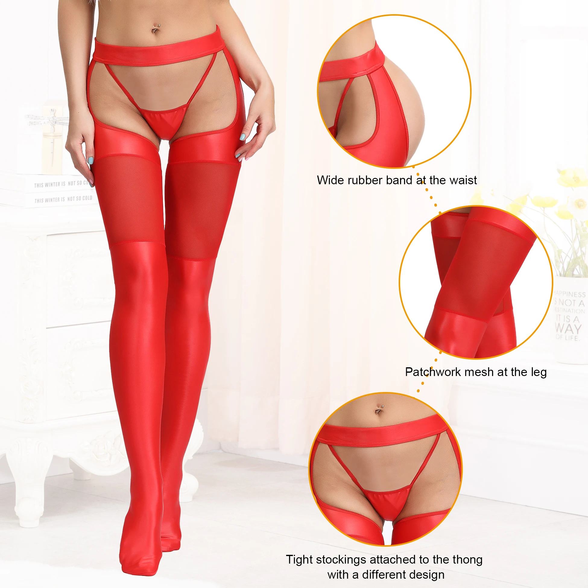 

Wholesale high quality leather transparent sexy adult women thigh high socks stockings