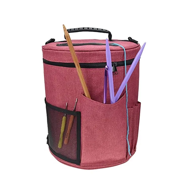 

Travel Portable Knitting Accessories Organizer Crochet Tote Bag Yarn Storage Bag