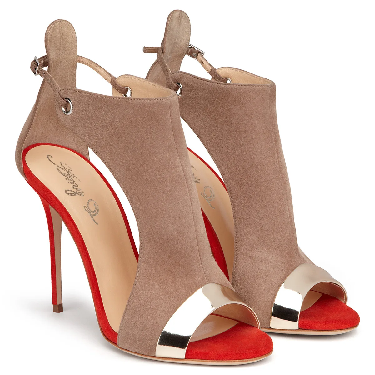 

High Heels for Women Shoes New Design Heel Lady Sandal Slide Summer Flat Sandals For Women And Ladies, Beige,brown