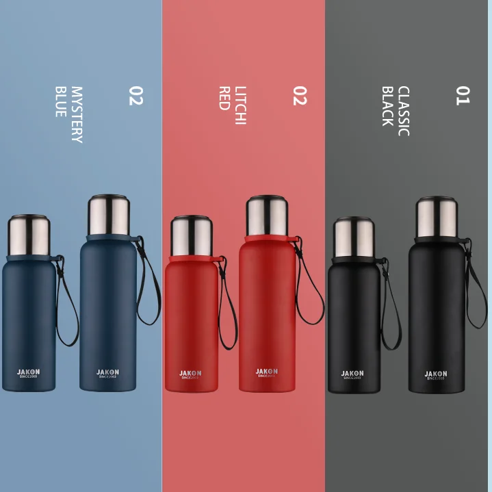 

2021 New Style Brief Double Wall Insulated Thermos Stainless Steel Water Bottle BPA Free Vacuum Flask Portable, Customized color acceptable