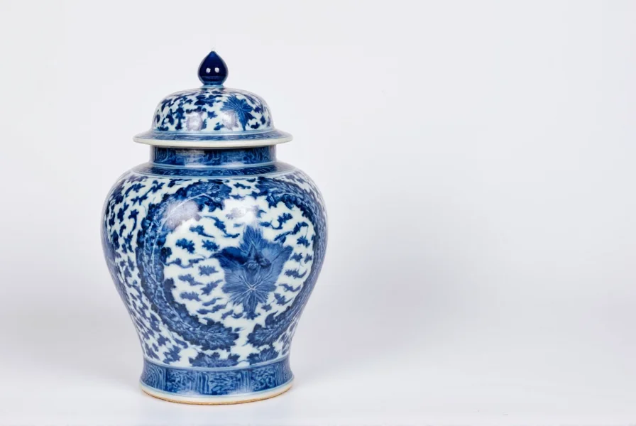 blue and white ginger jar