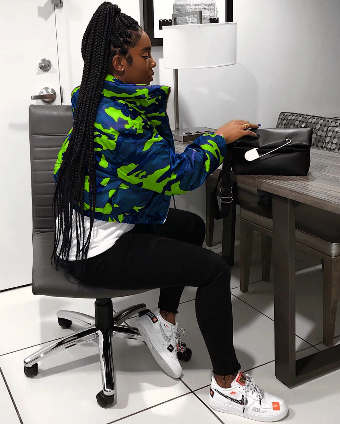 

New design fashion Winter Coat Loose Down Jacket Parkas Female, Dark green,green,black,white,blue,orange