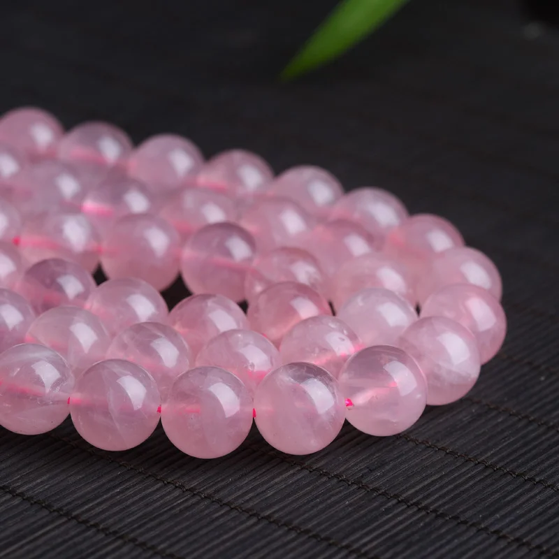 

Natural Rose Quartz Madagascar 4/6/8/10/12mm Stone Loose Round Beads Pink Rose Quartz Beads
