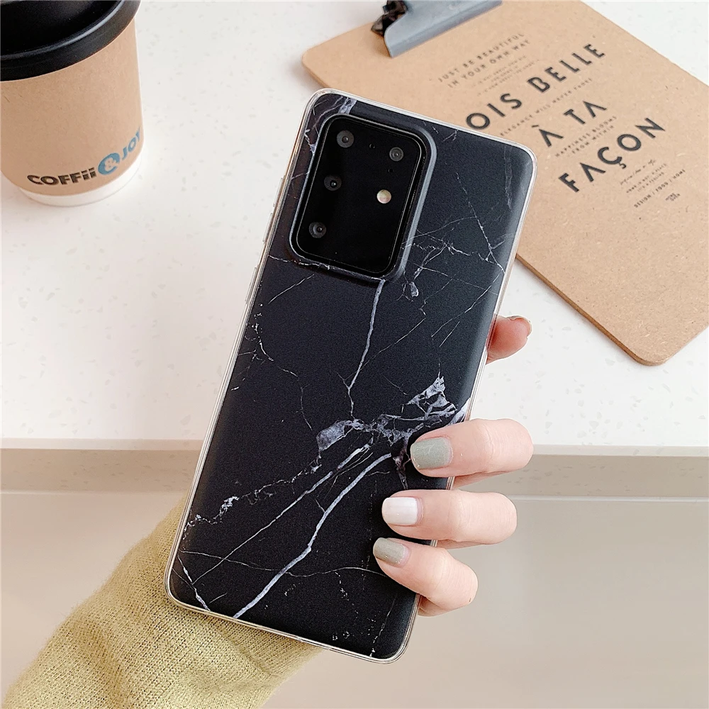 

Cooly Marble Stone Phone Case on for Samsung Galaxy S21 Ultra Silicone Soft Cases For Samsung S8 S9 S10 S20 Plus S10 S10E Fundas