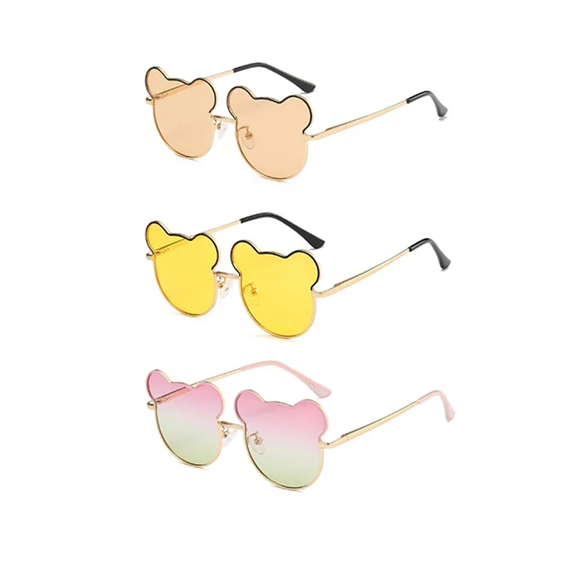 

WIIPU 2021 new children's polarized sunglasses fashion metal round frame glasses retro sunglasses personality bear frame