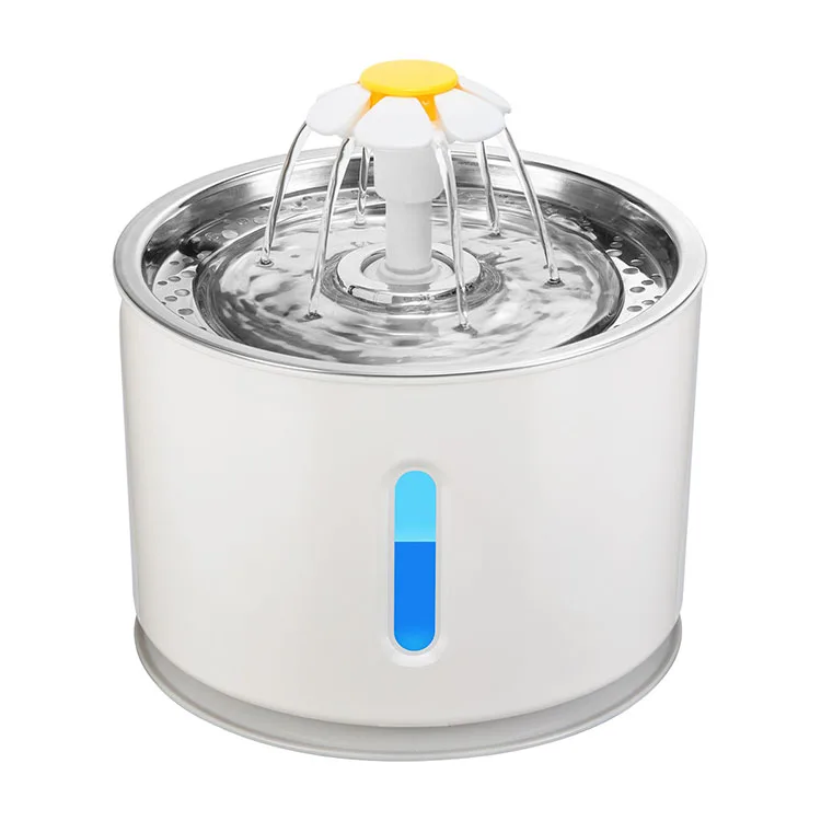 

Wholesale 2.5L Automatic Pet Drinking Fountain Stainless Steel New Design Automatic Cat Water Fountain