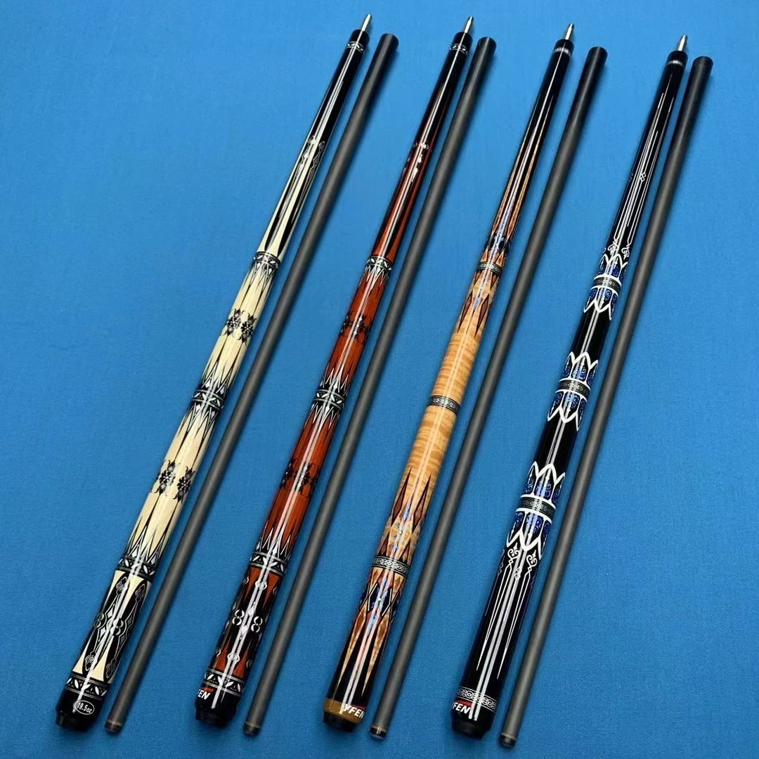 

Hot Sell Premium 1/2-pc 58 inches Real Carbon Shaft And Maple Butt Billiard Pool Cue With Extention