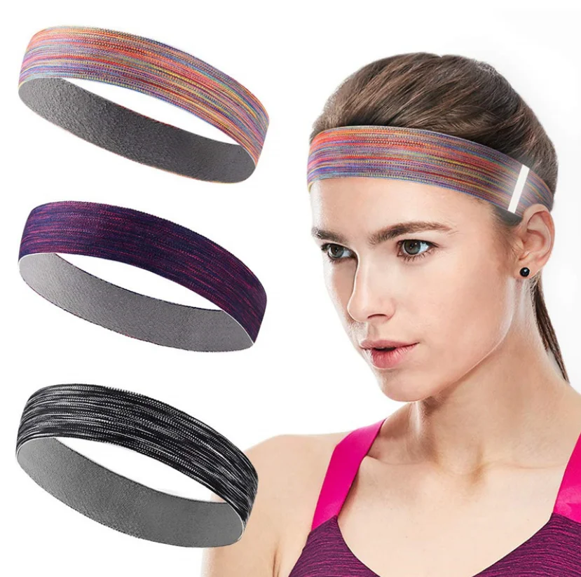 

Bamboo Carbon Fiber sweat absorbent headbands quick drying Sports Running Headband Sweatband custom hairband, Seven colors on stock