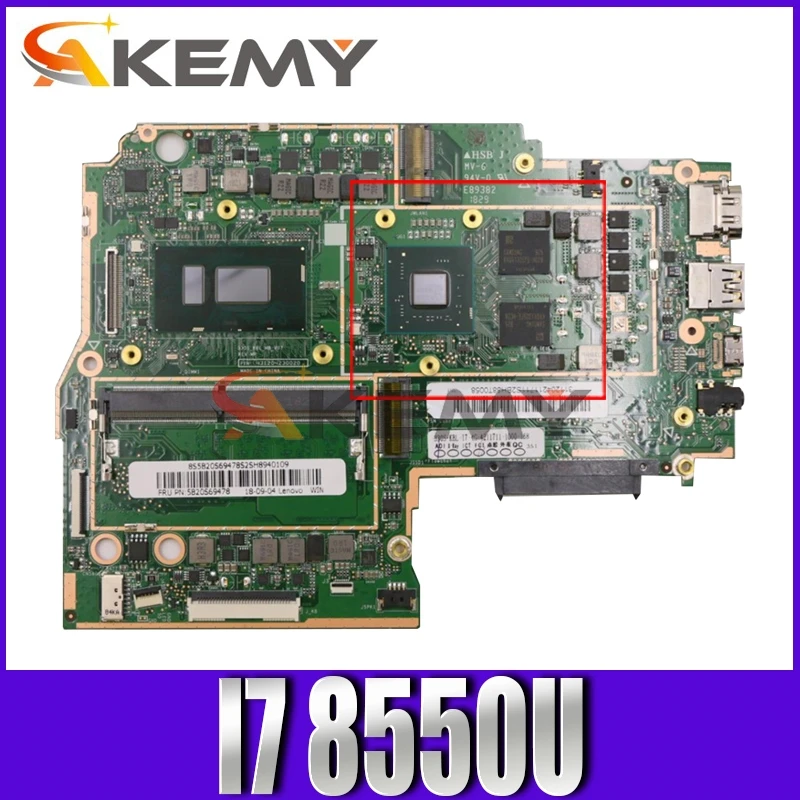 

Akemy New MB For 330S-14IKB 330S-14AST Notebook Motherboard CPU I7 8550U RAM 4GB DDR4 Tested 100% Working