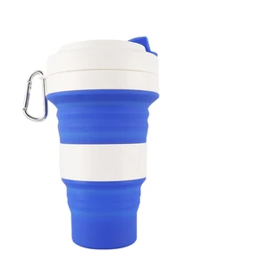 Non-Toxic Collapsible Water Drinking Cup Silicone Drinking Cup Foldable Silicone Coffee Cups