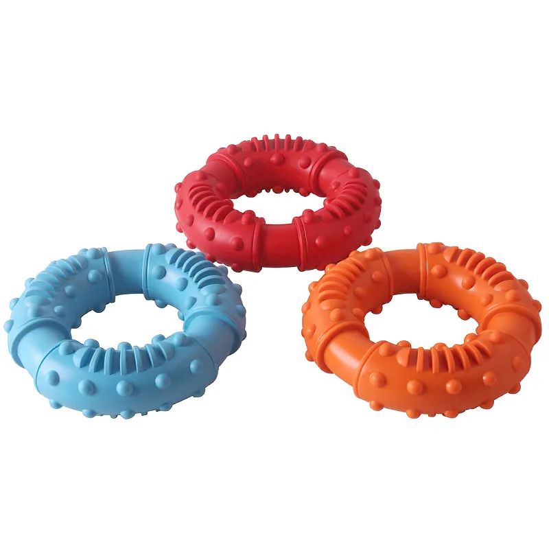 

Custom Indestructible Natural Rubber Tpr Donut Shape Dental Care Tough Chewing Teething Dog Chew Pet Toys For Aggressive Chewers, Accept customized