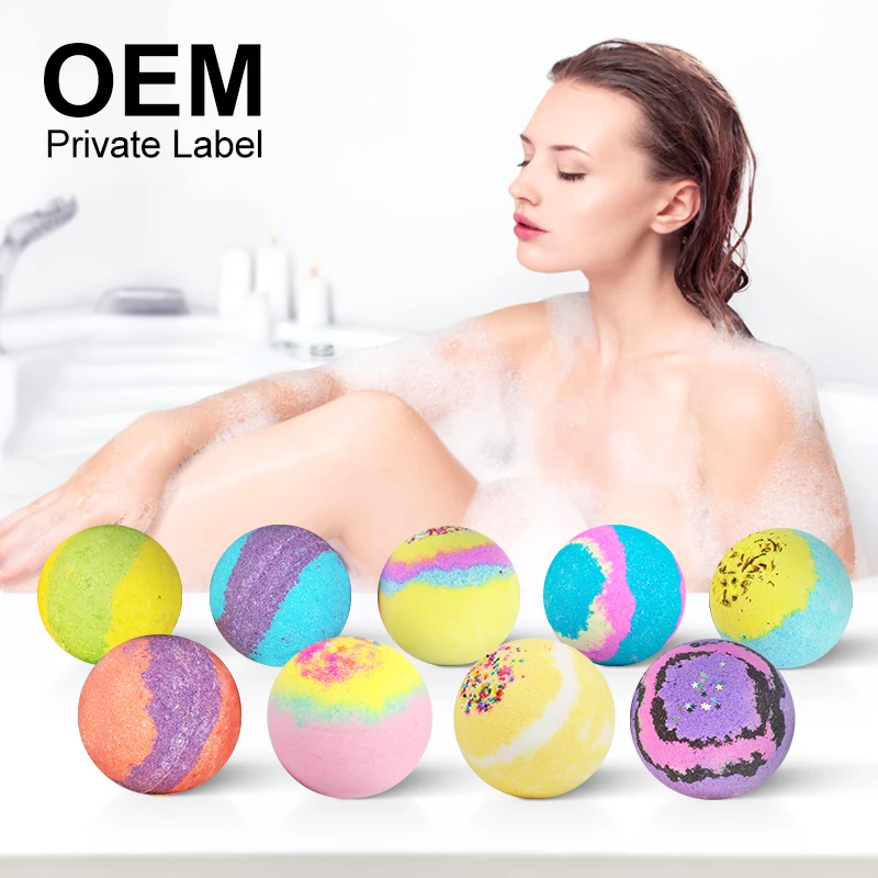 

OEM ODM Custom Body Care Fizzy Organic Private Label Natural 100mg Hemp Seed Oil Natural Bath Bomb, All