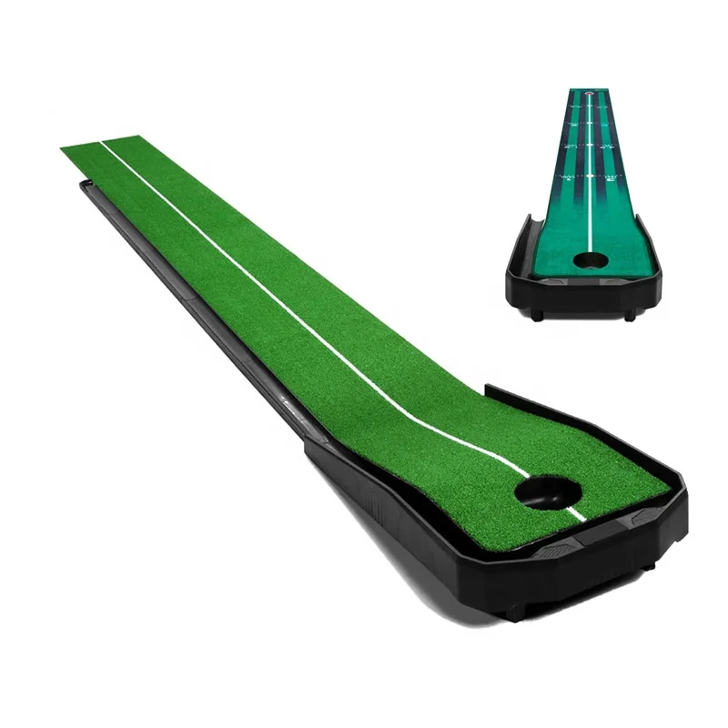 

Golf Putting Mat Auto Ball Return System Indoor Golf Green Mats Practice Aid Equipment Golf Gifts Men for Outdoor Home Office Ba