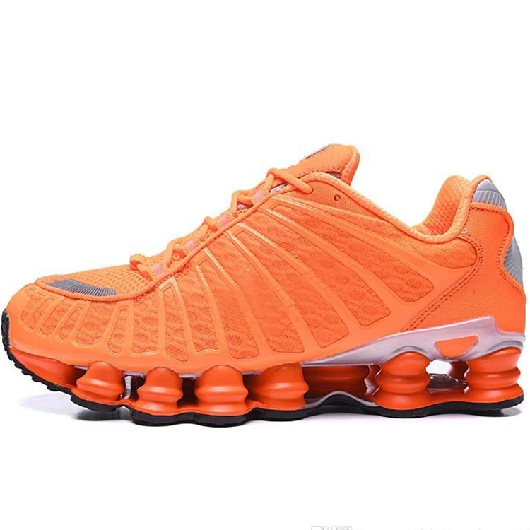 

high flexible orange black white color SHOX TL AIr column running shoes men's fashion sneakers, Multi-color